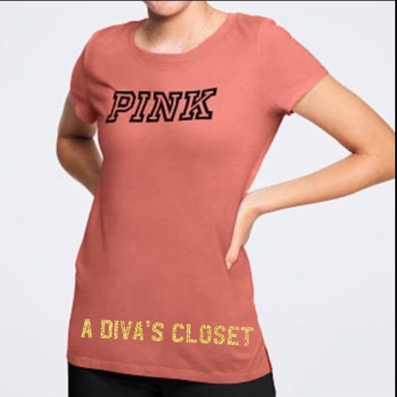 Victoria’s Secret Pink Coral Everyday Tee NIP - Picture 2 of 2